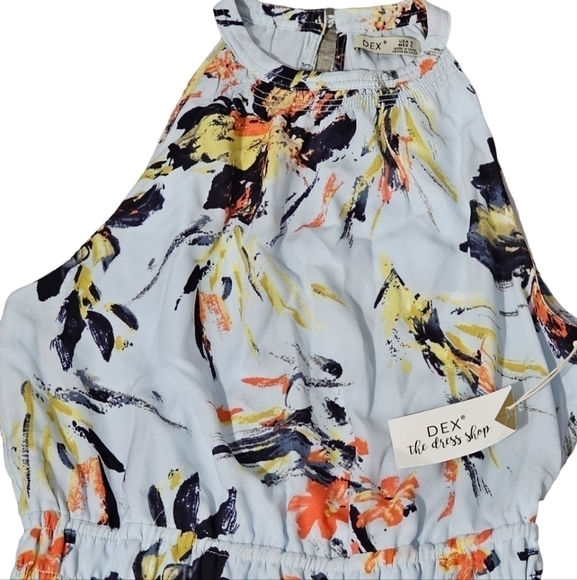 NWT Dex Halter Floral Keyhole Back Dress Small - Picture 4 of 7